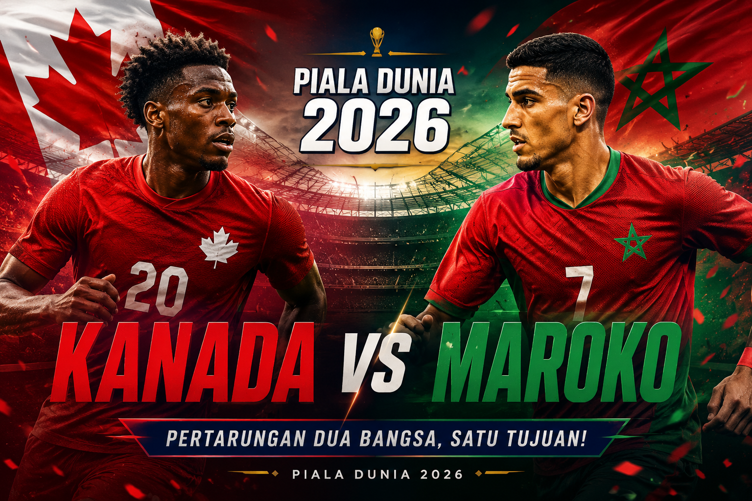 Kanada vs Maroko Piala Dunia 2026 Dini Hari Ini Jam 00.00 WIB – Saksikan Streaming Berkualitas Bersama Jalalive untuk Menikmati Big Match Dunia