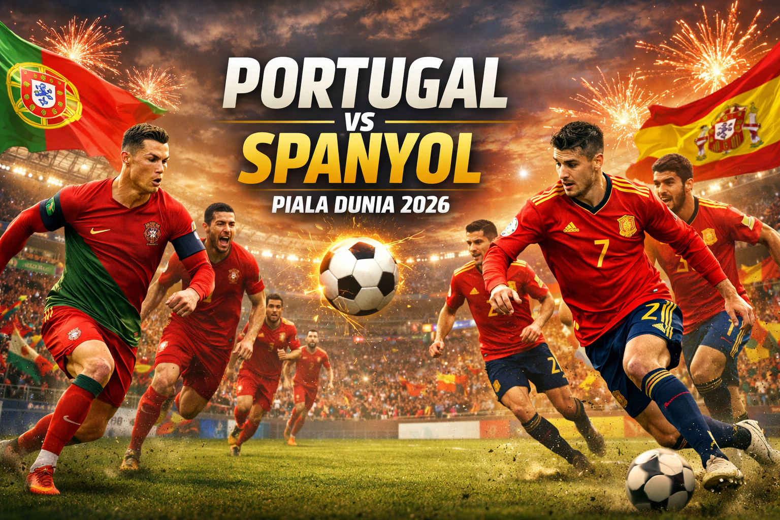 Streaming Portugal vs Spanyol Piala Dunia 2026 Dini Hari Ini Pukul 02.00 WIB Bersama Jalalive, Pertemuan Dua Kekuatan Besar Sepak Bola Eropa
